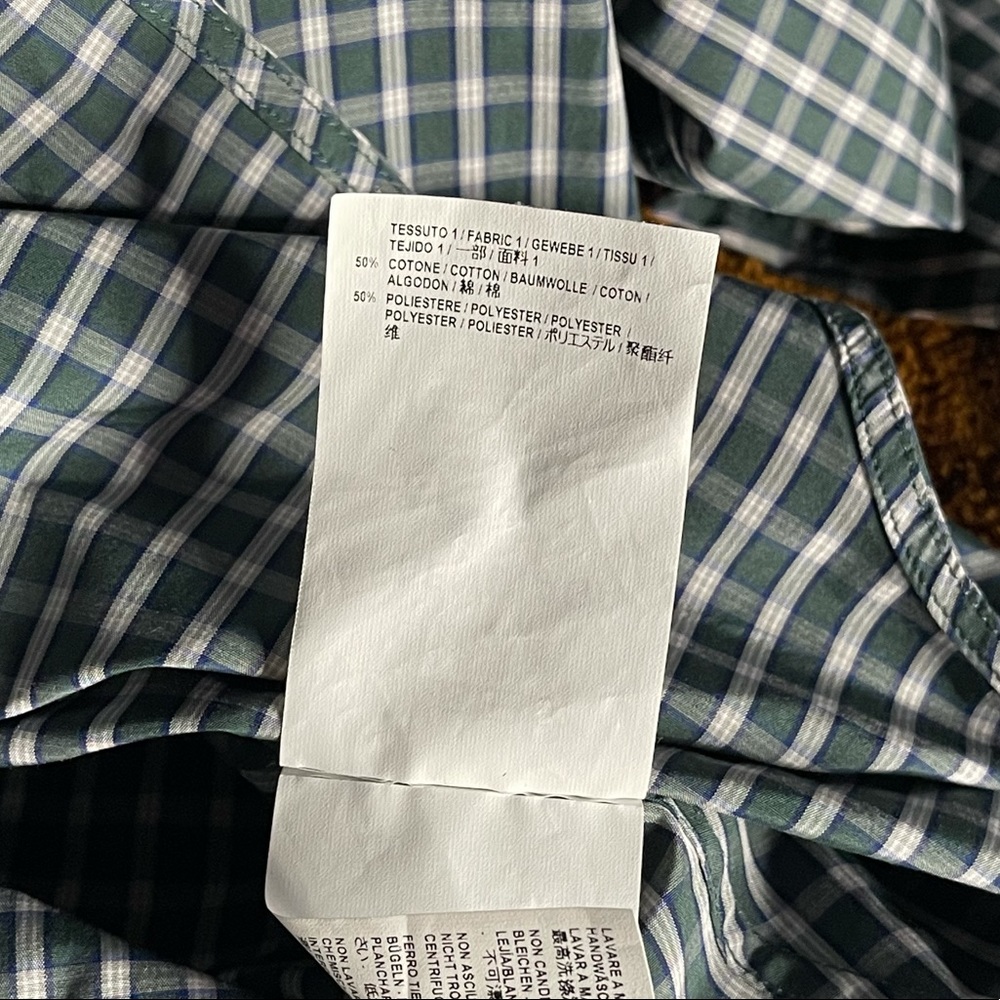 Balenciaga Green New Swing Pussy-Bow Oversized Checked Logo Shirt - Picture 13 of 13